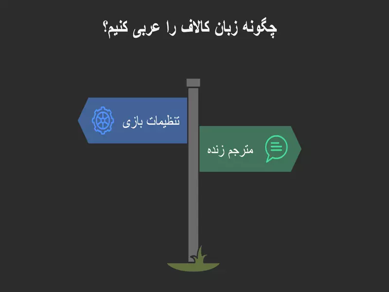 چگونه زبان کالاف را عربی کنیم؟